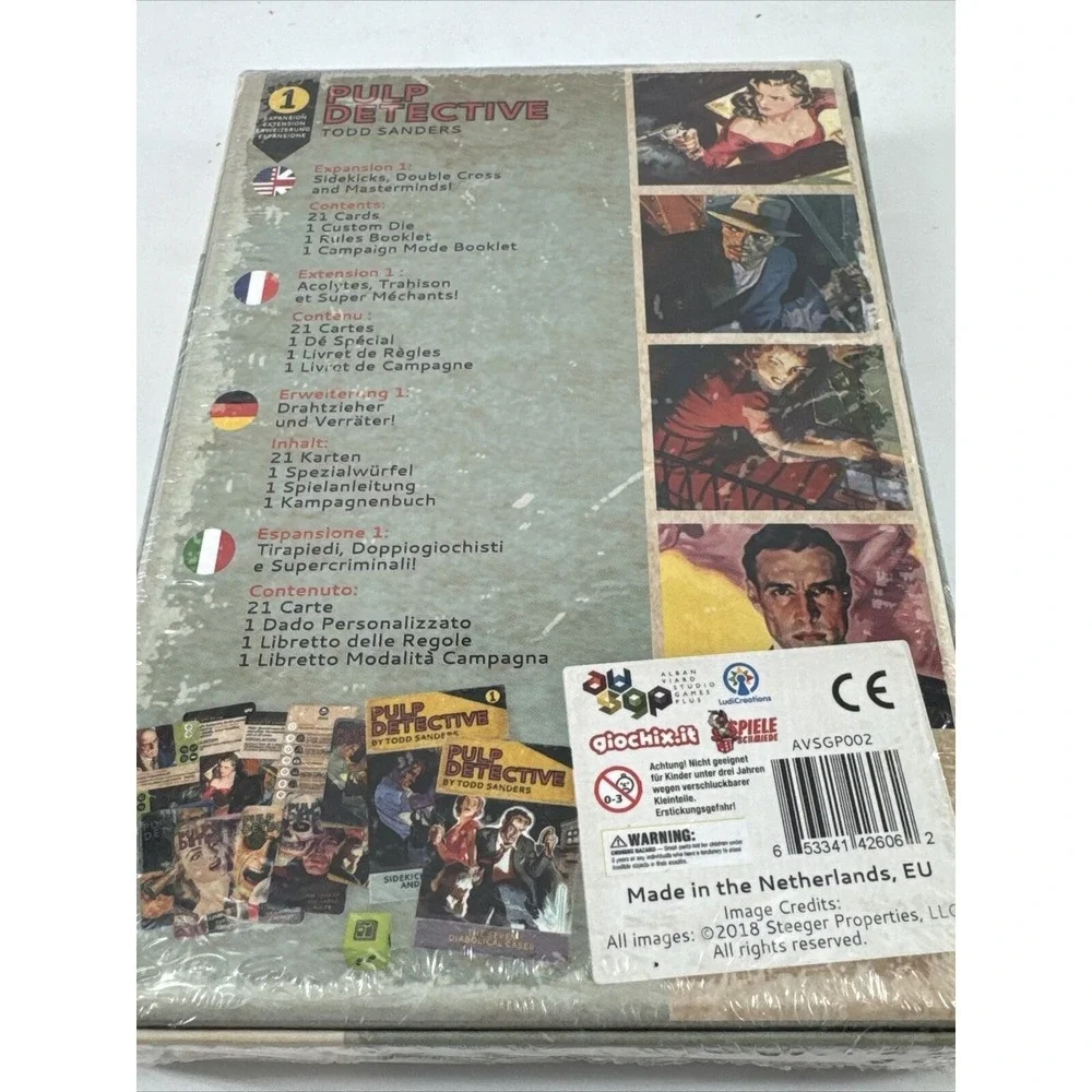 Todd Sanders Pulp Detective Card Game Expansion #1‎ Netherlands 2018 Christmas
